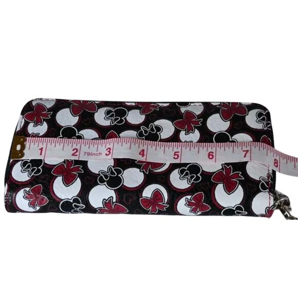 Disney Parks Exclusive Minnie Mouse Loves Dots Polka Dot Hearts Bows Wristlet - Picture 6 of 7
